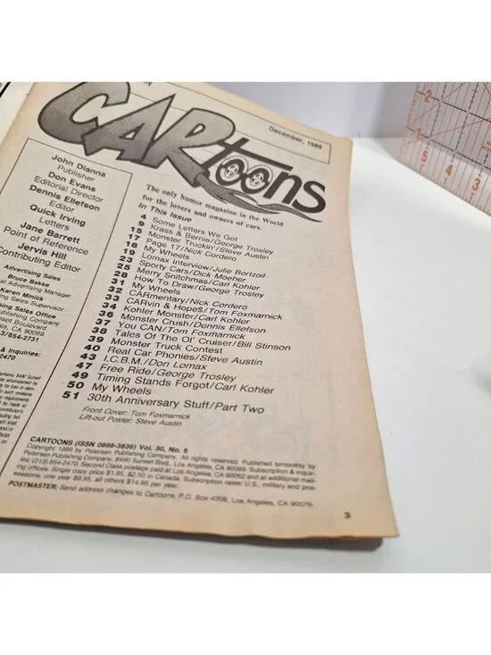 CARtoons Magazine Poster Calendar Monster Truck Oct Dec 89 Aug 91 Vintage Lot - Picture 7 of 16